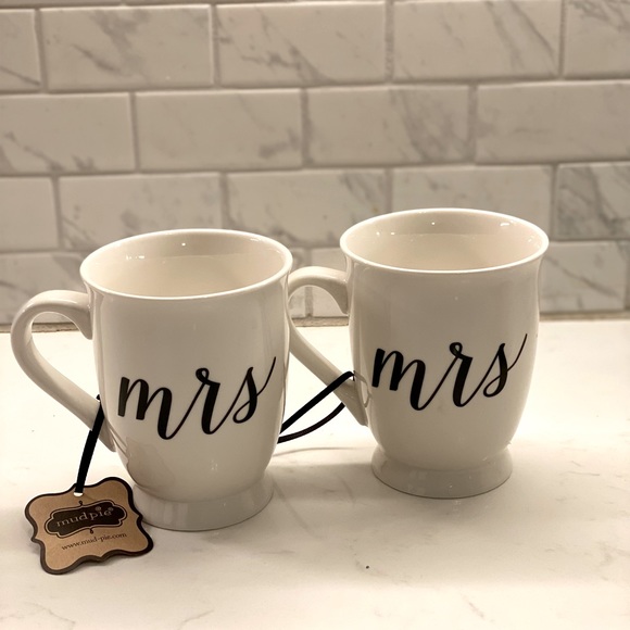Mud Pie Other - Mud Pie “Mrs” mugs (set of two)